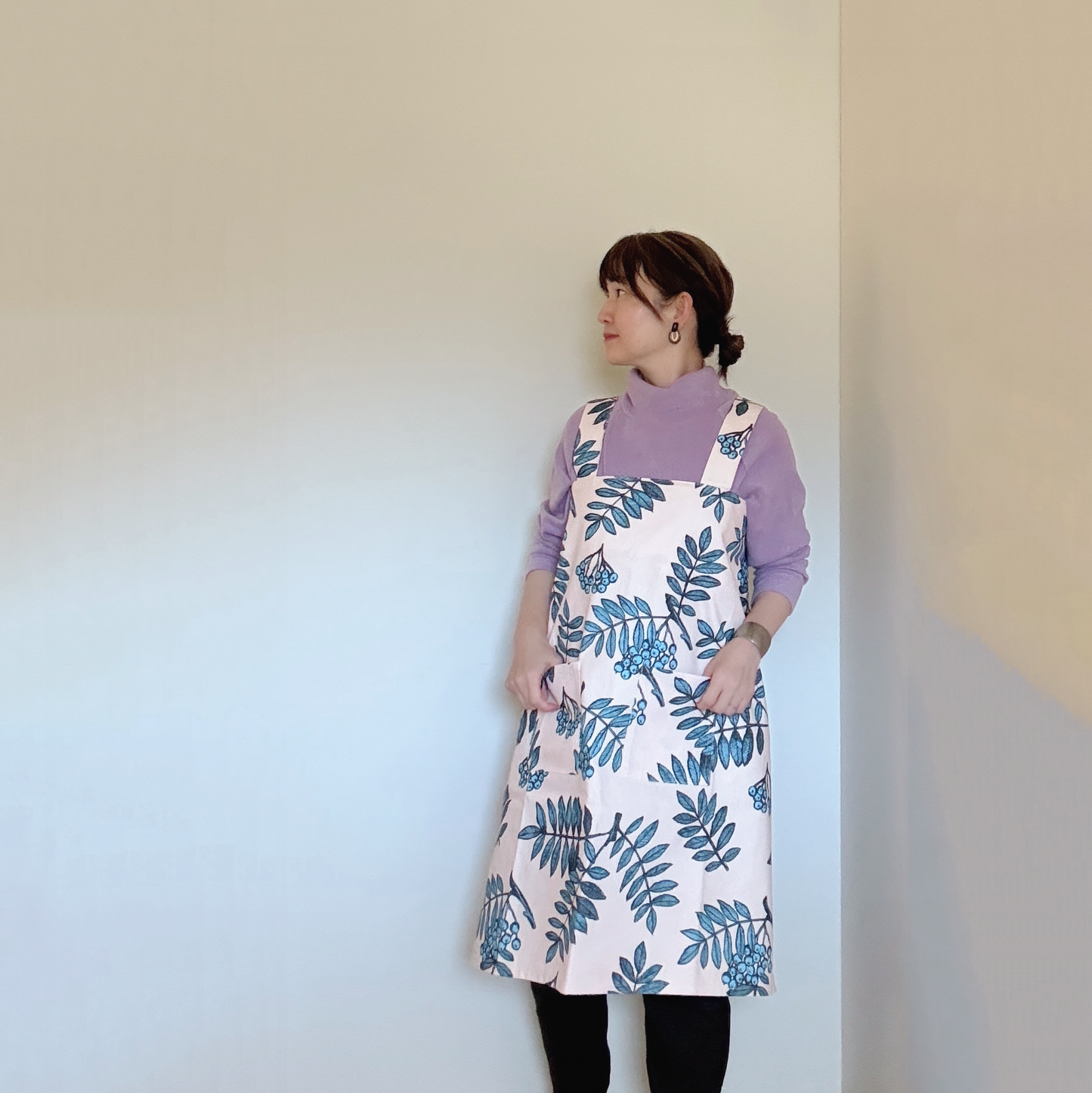 【独占新柄登場】【garb casaコラボ】3秒で着られる北欧柄の給食指導エプロン(男女兼用)