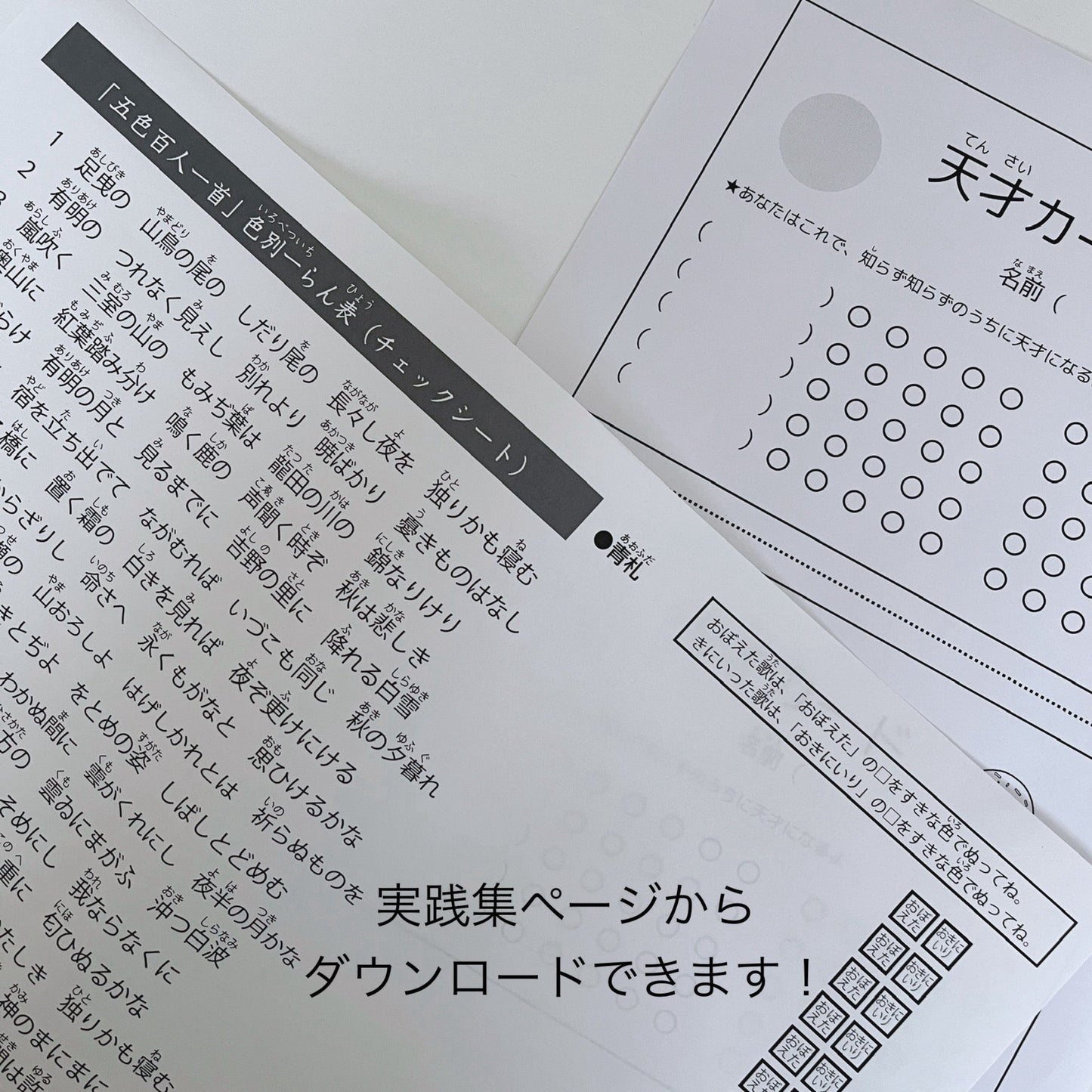 【教育技術研究所コラボ】一色から始める五色百人一首セット(実践集・シール・バンドもあり)
