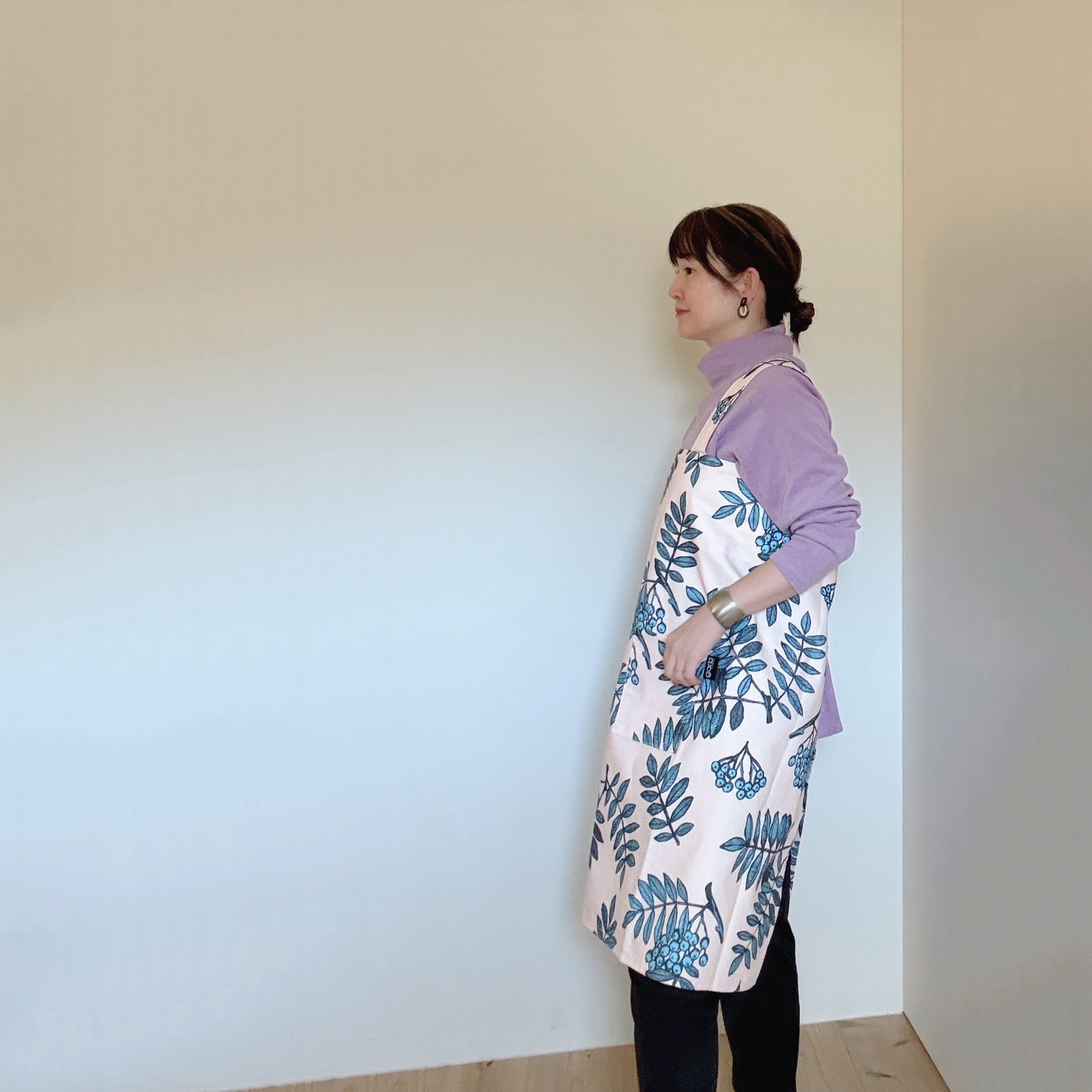 【独占新柄登場】【garb casaコラボ】3秒で着られる北欧柄の給食指導エプロン(男女兼用)