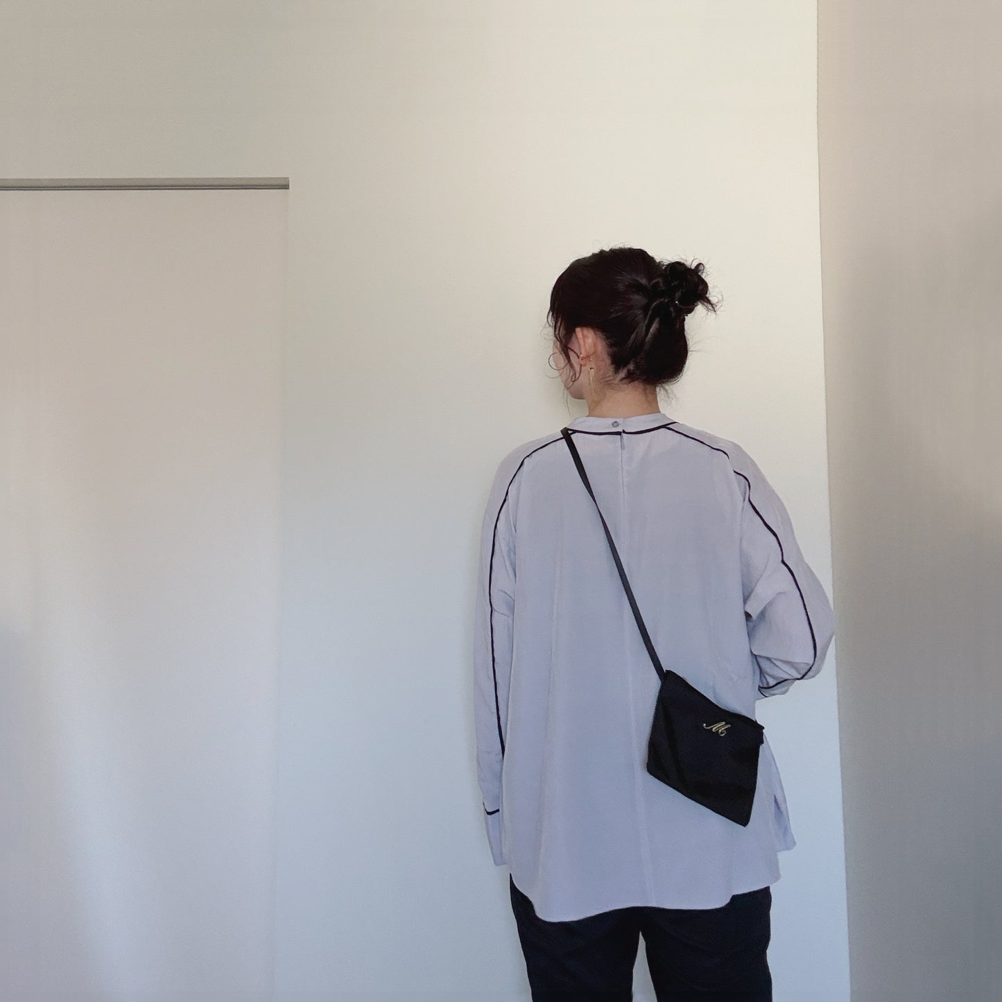 【再入荷&新色】リールでちらっと出ていた、薄手パイピングブラウス
