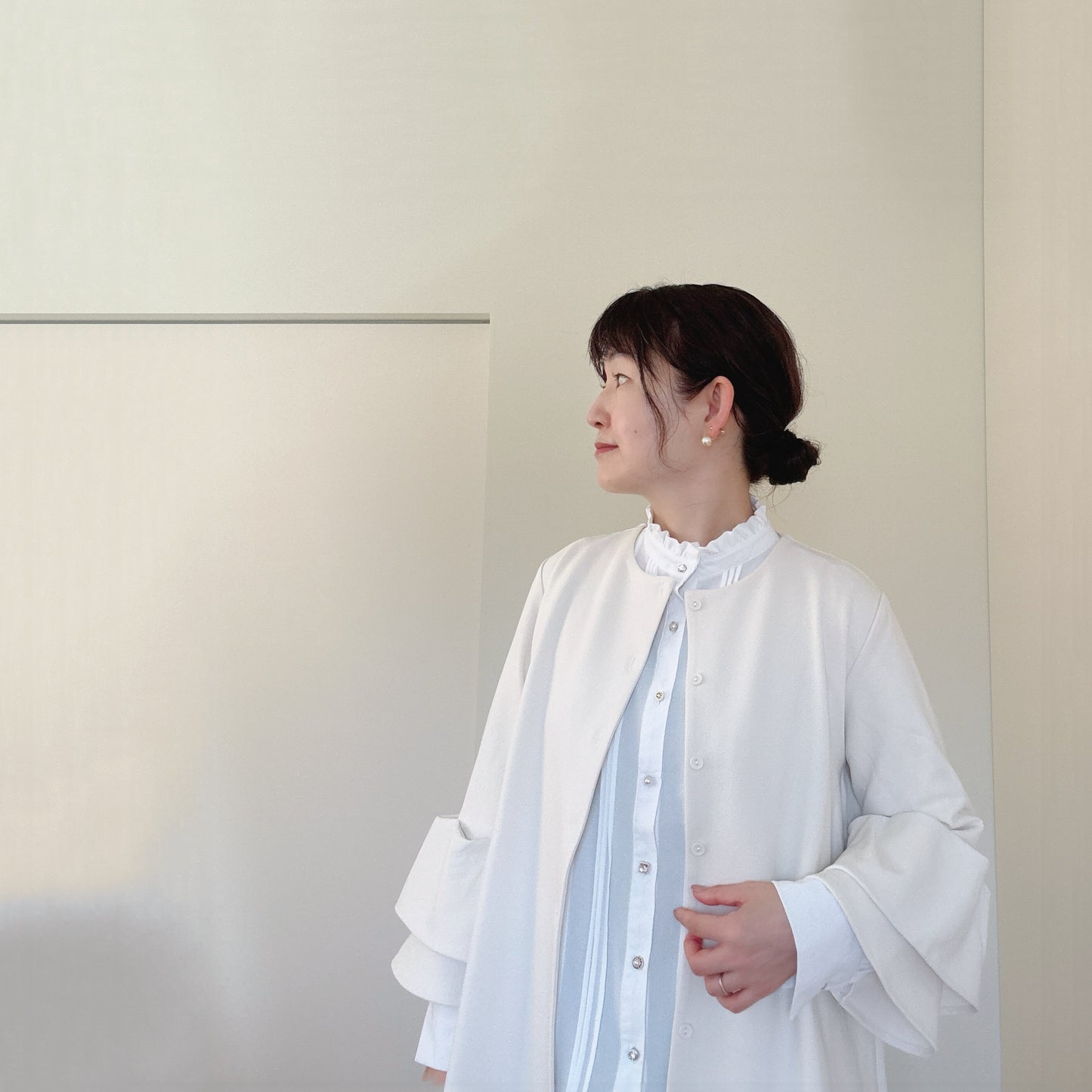 カーディガンとの間くらいの♪楽ちんもちっと軽ジャケット