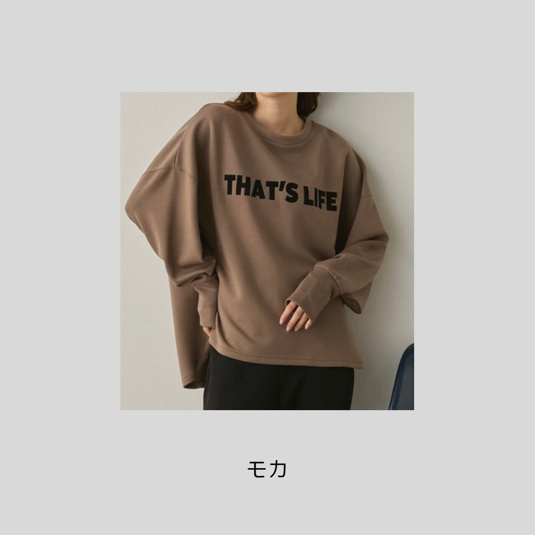 【完売カラー再入荷】ぷるんと着やすい♪もちっとプルオーバーの長袖バージョン