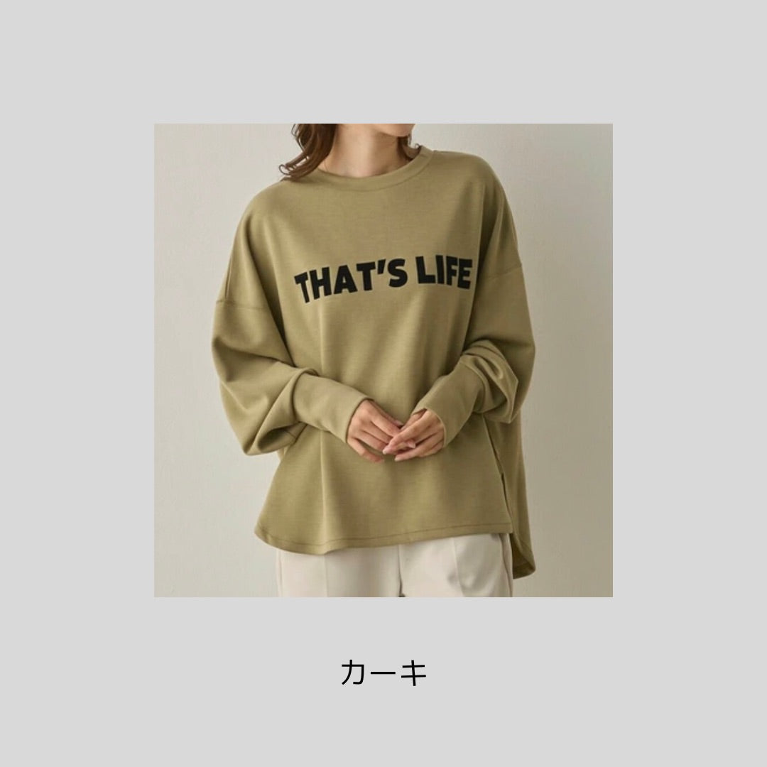 【完売カラー再入荷】ぷるんと着やすい♪もちっとプルオーバーの長袖バージョン