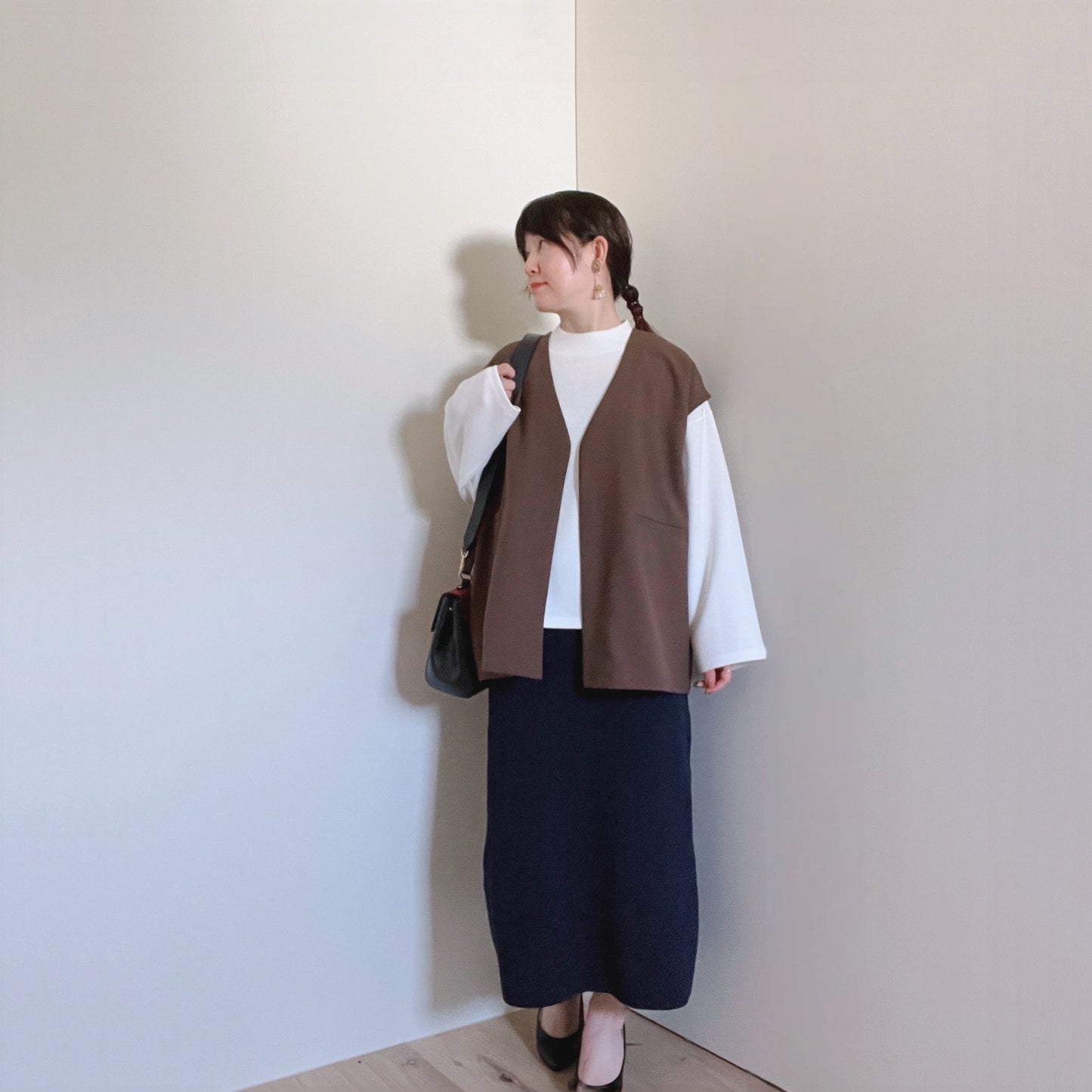 プルオーバー+きれいめジレのコーデセット