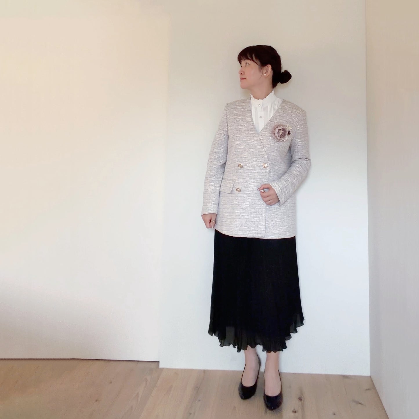 (ご予約期間終了)【センセイカプセルオリジナル】入学式にも懇談にもokなツイードジャケット