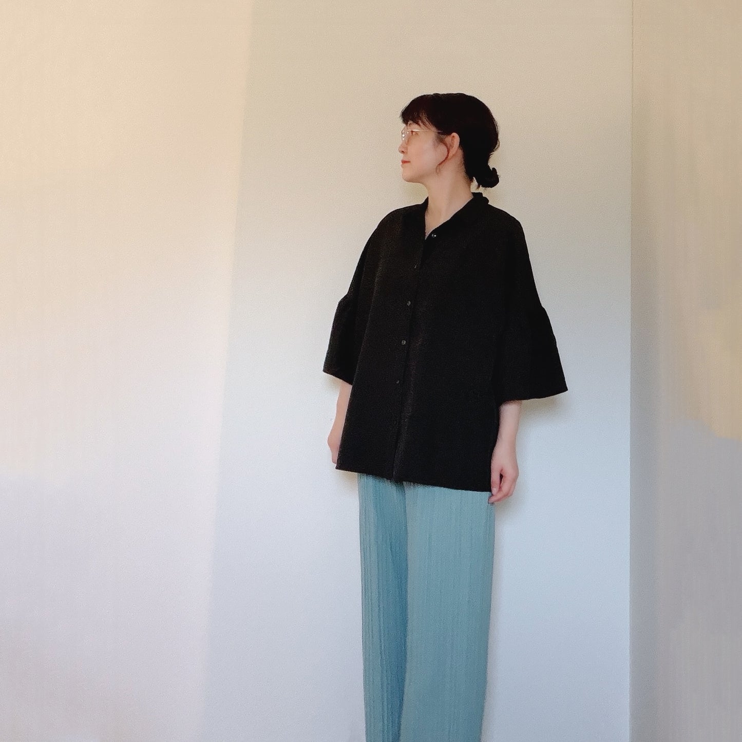 セルフカットOK、万能プリーツパンツ