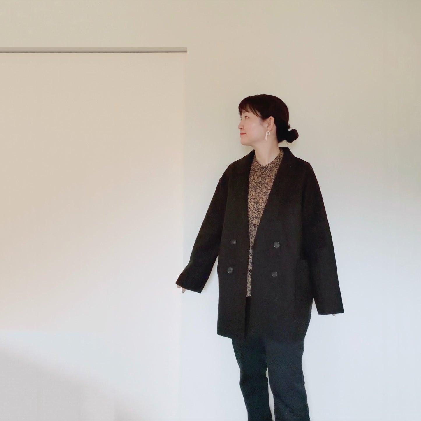 【ブラック系再入荷】カーディガンのように羽織れるジャケット