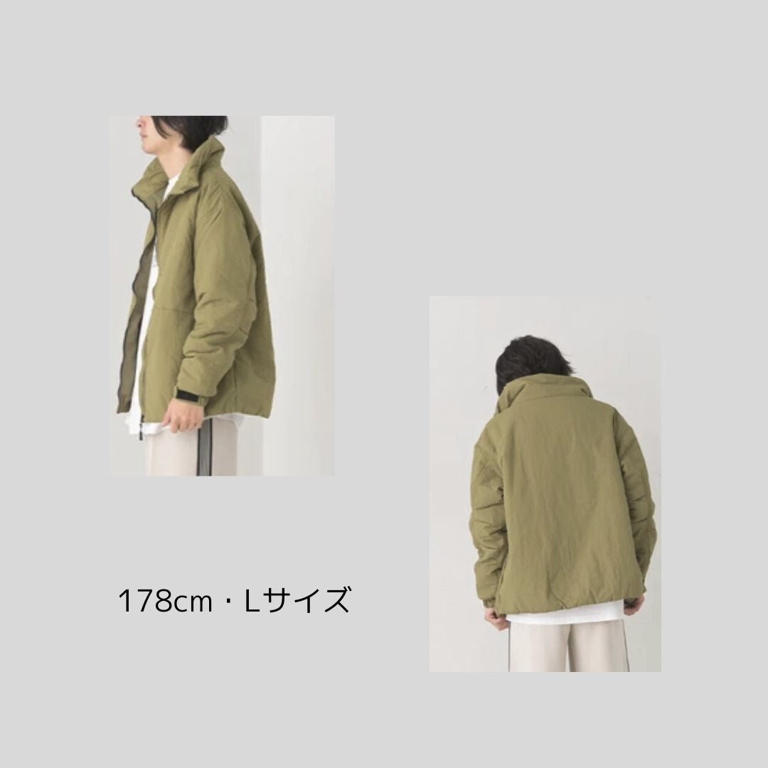 【再入荷】男子先生も!軽くてがばっと着られる中綿ブルゾン(撥水加工)