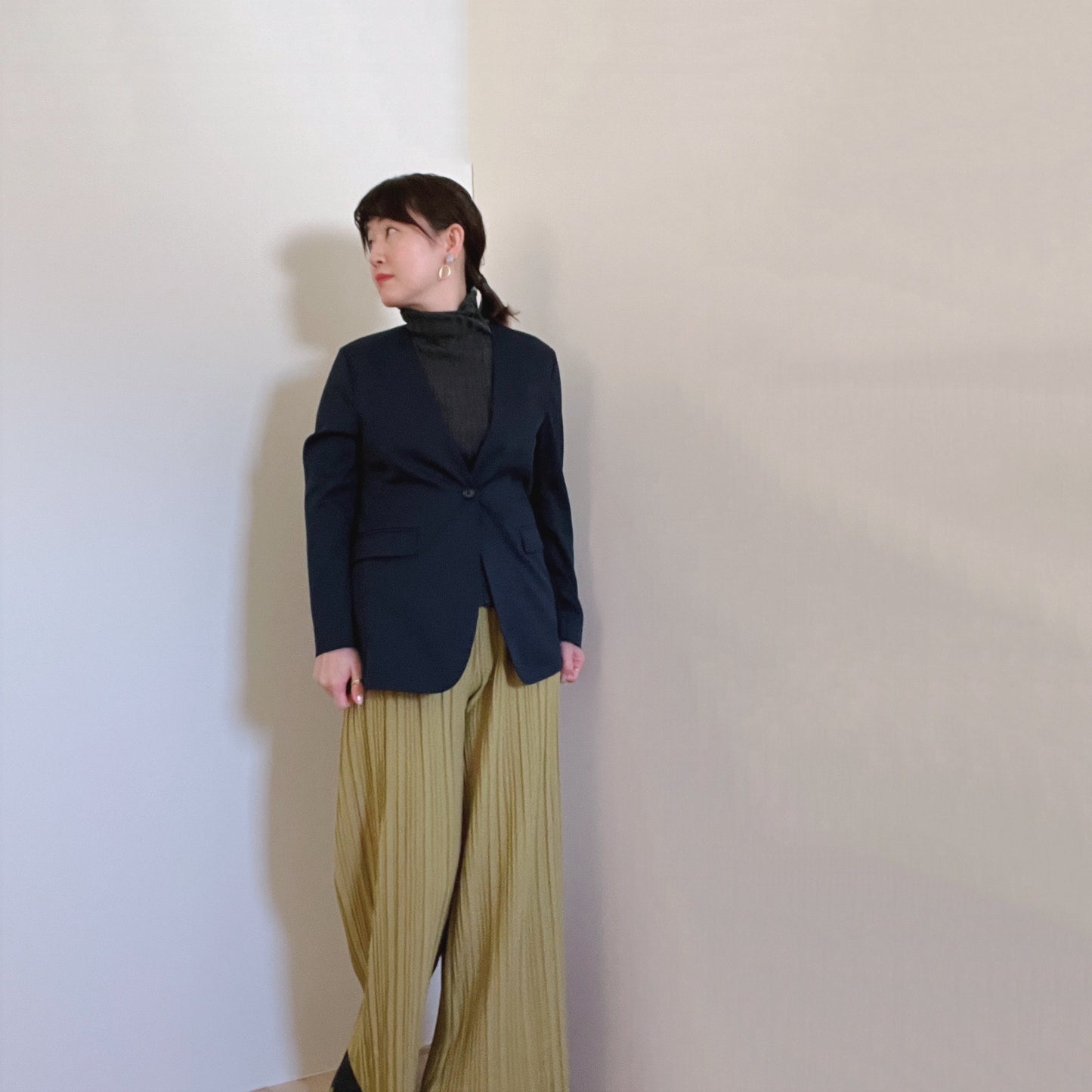 センセイスーツジャケットネイビー+あのパンツの懇談コーデセット