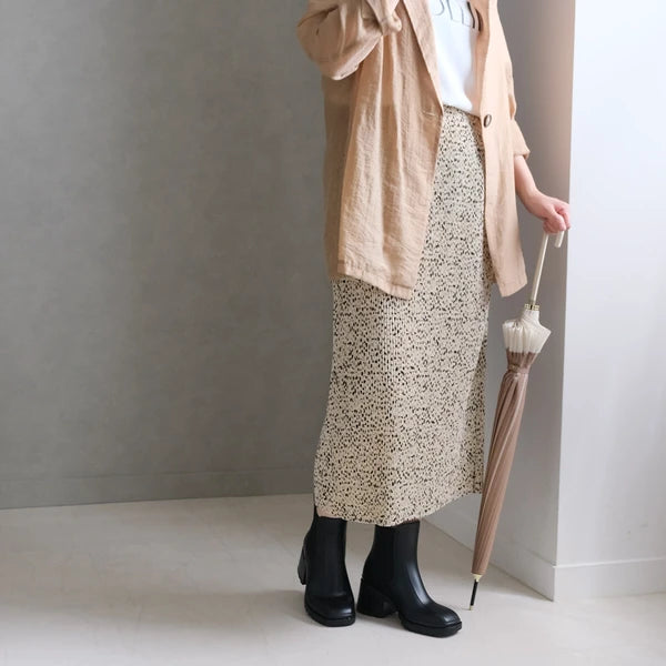 【再々入荷】ヒールのあるレインブーツ(サイドゴア)