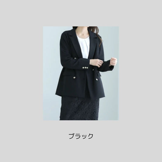 【再々入荷】金ボタンのストレッチテーラードジャケット
