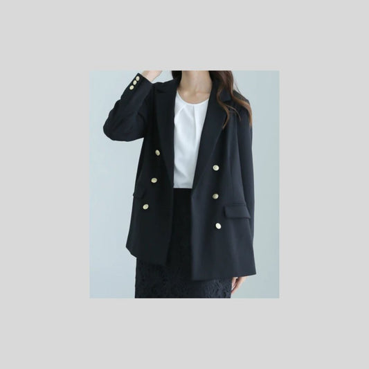 【再々入荷】金ボタンのストレッチテーラードジャケット