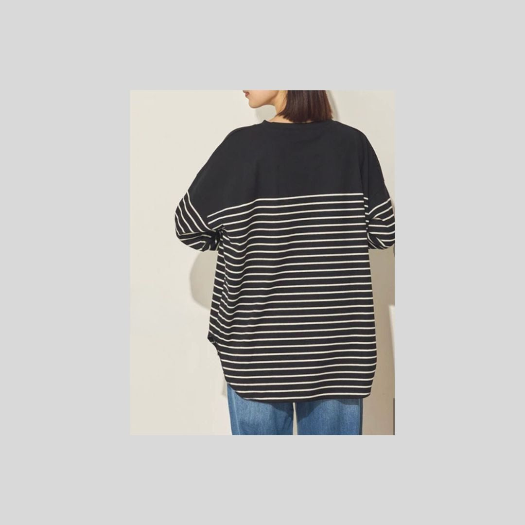 定番だけどひとひねり、なリブカットソー
