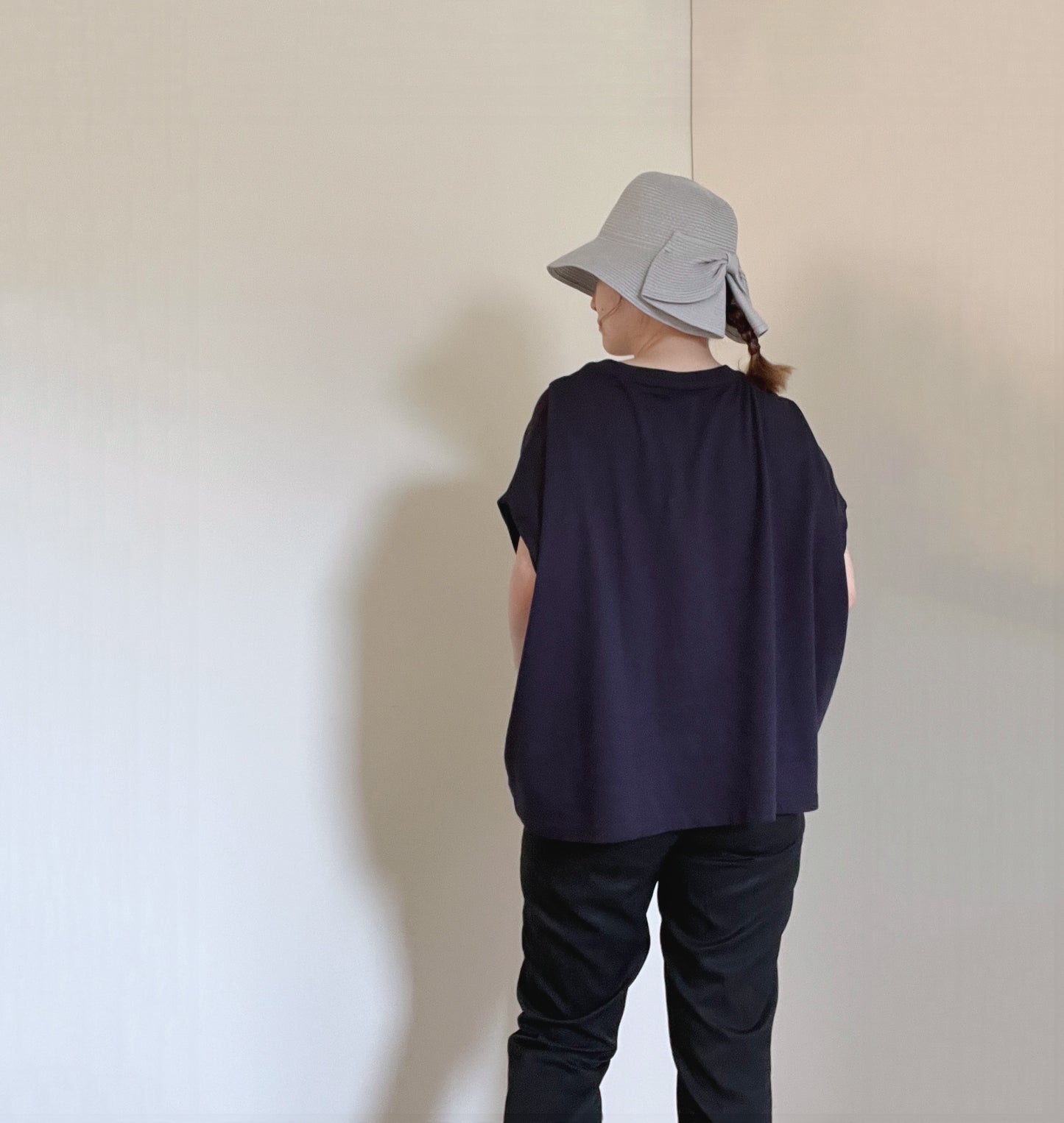 【再再再入荷】後ろリボンの折りたためるハット