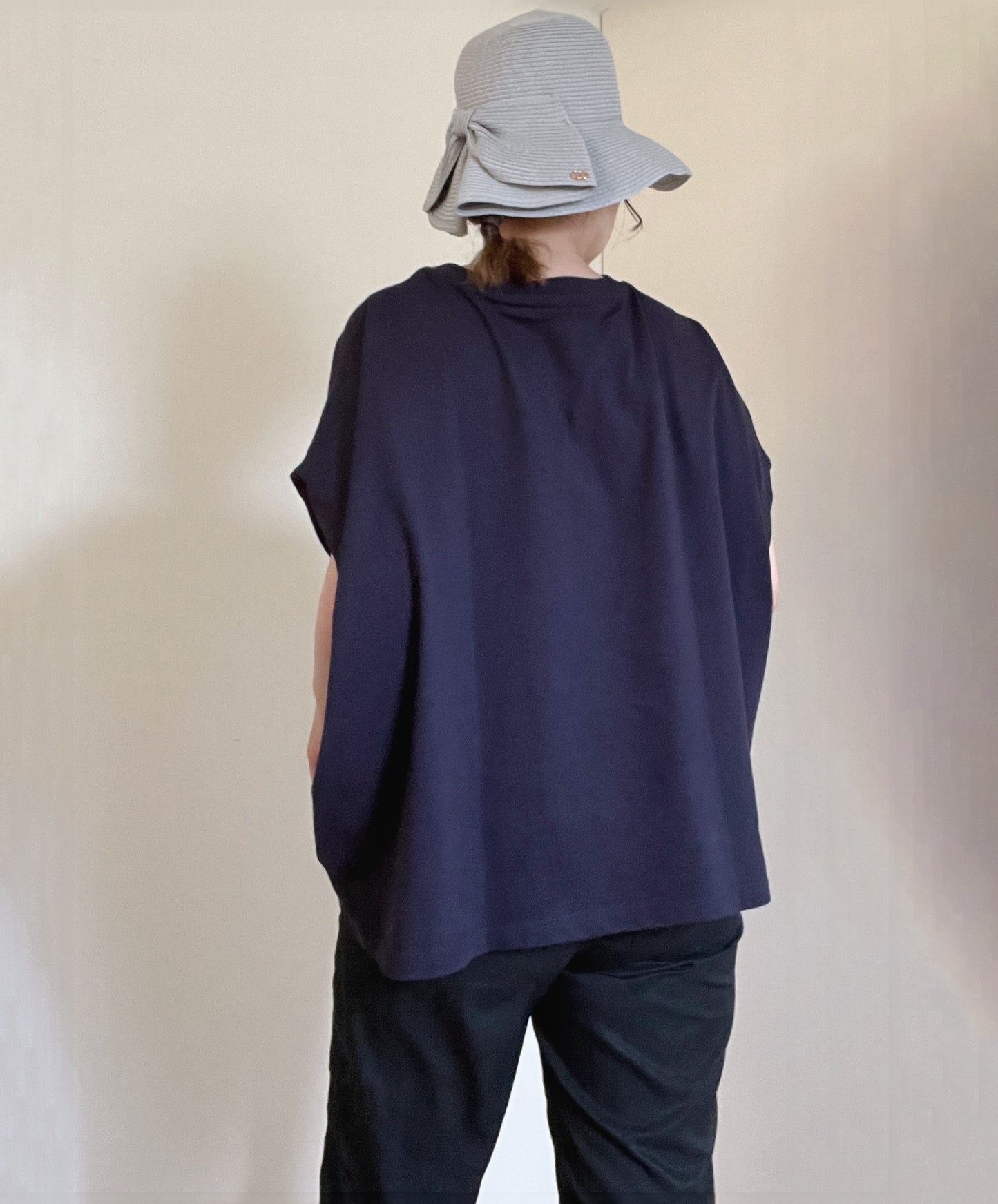 【再再再入荷】後ろリボンの折りたためるハット