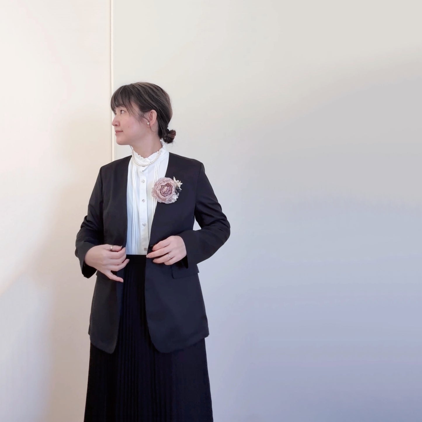 【再再再…入荷】ボタンデザインが全部違うタックブラウス&違わないバージョン