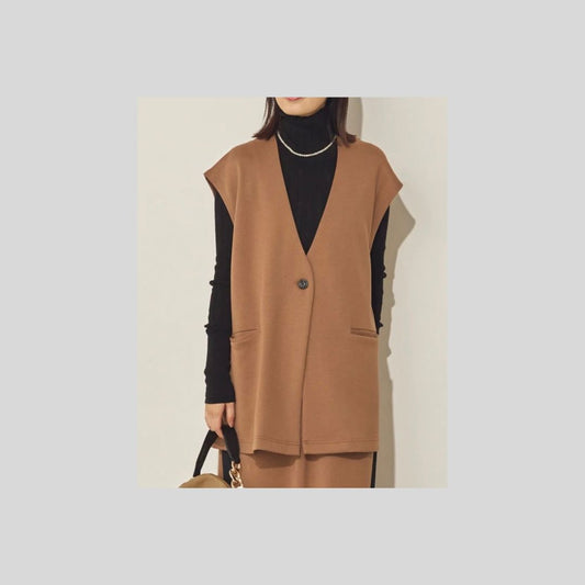 動く日にも♪ ダンボールニットのジレ