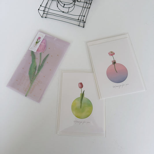 異動時や感謝のメッセージカード(郵便も可能なタイプ)