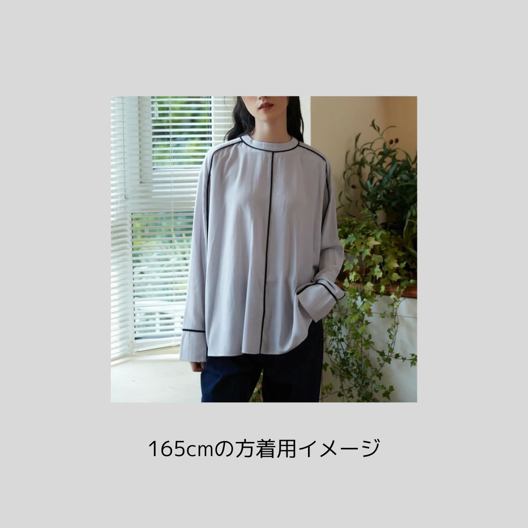 【再入荷&新色】リールでちらっと出ていた、薄手パイピングブラウス