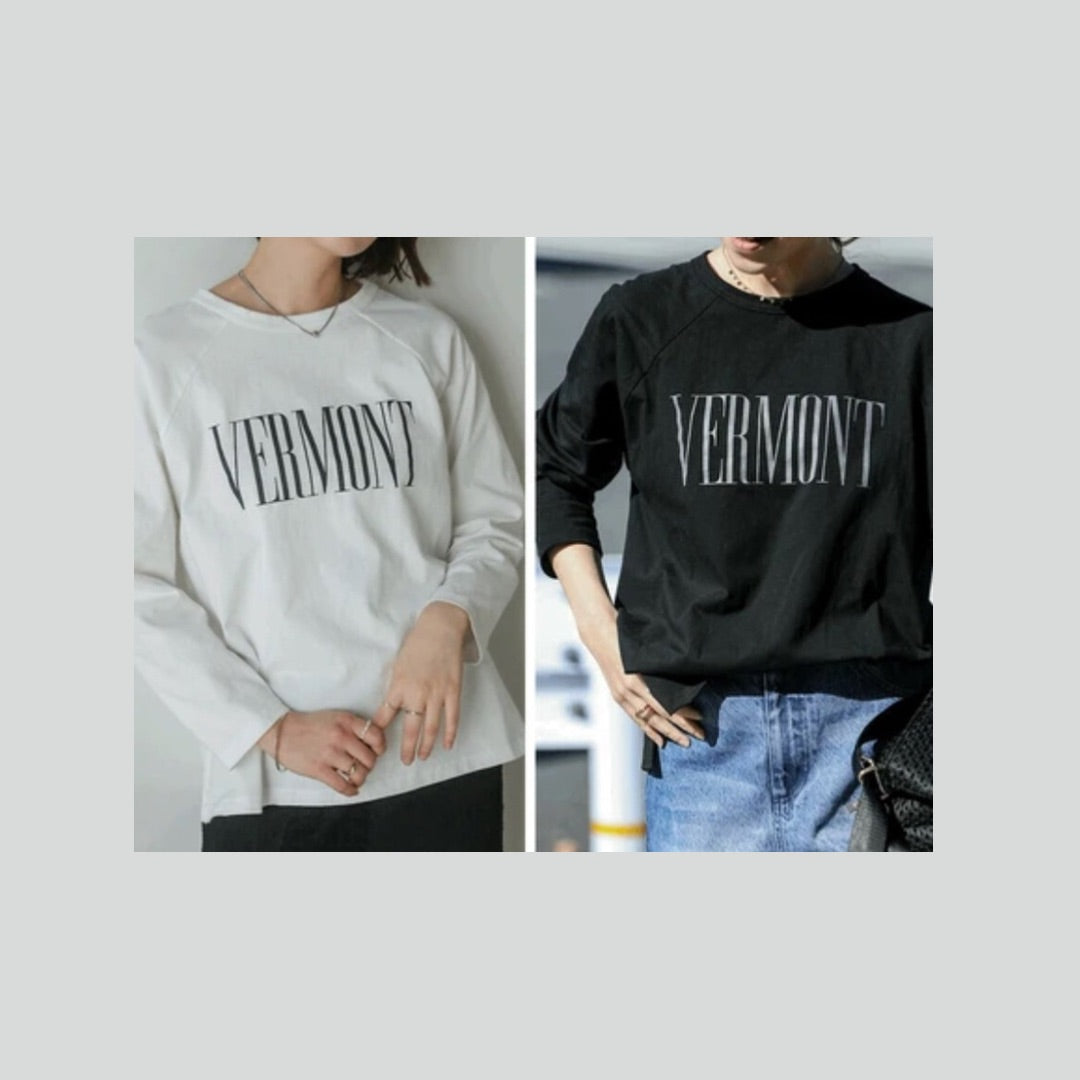 カジュアルすぎないロゴが◎な長袖Tシャツ