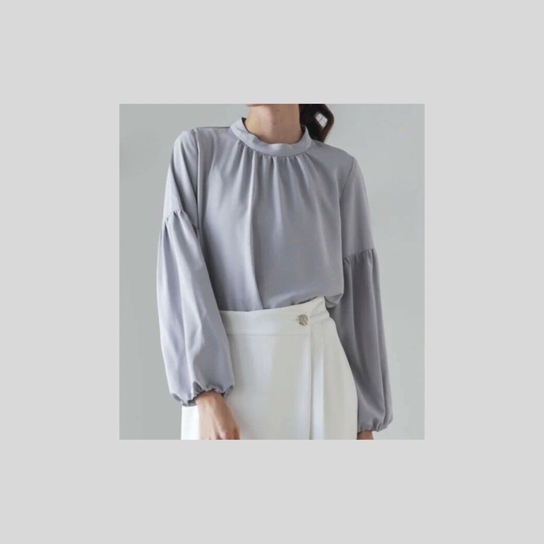 【再入荷】腕まくりして着られるブラウス
