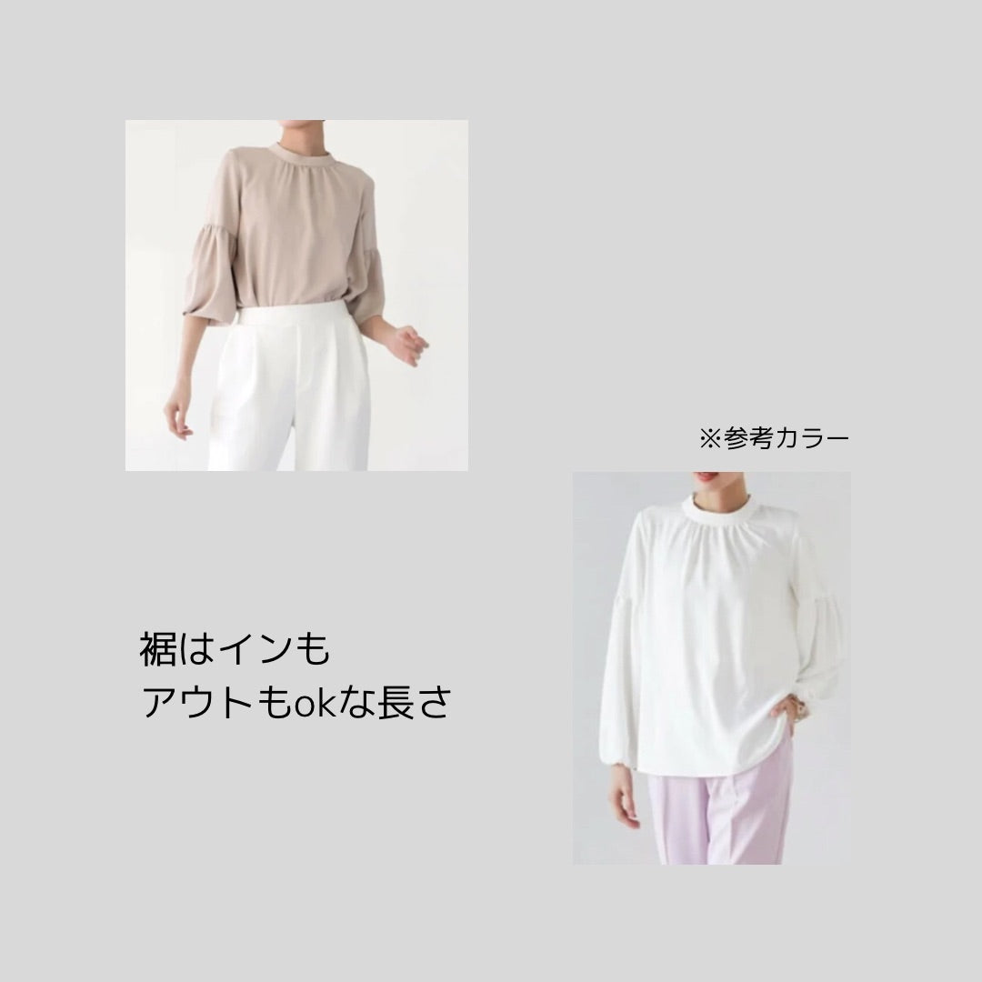 腕まくりして着られるブラウス