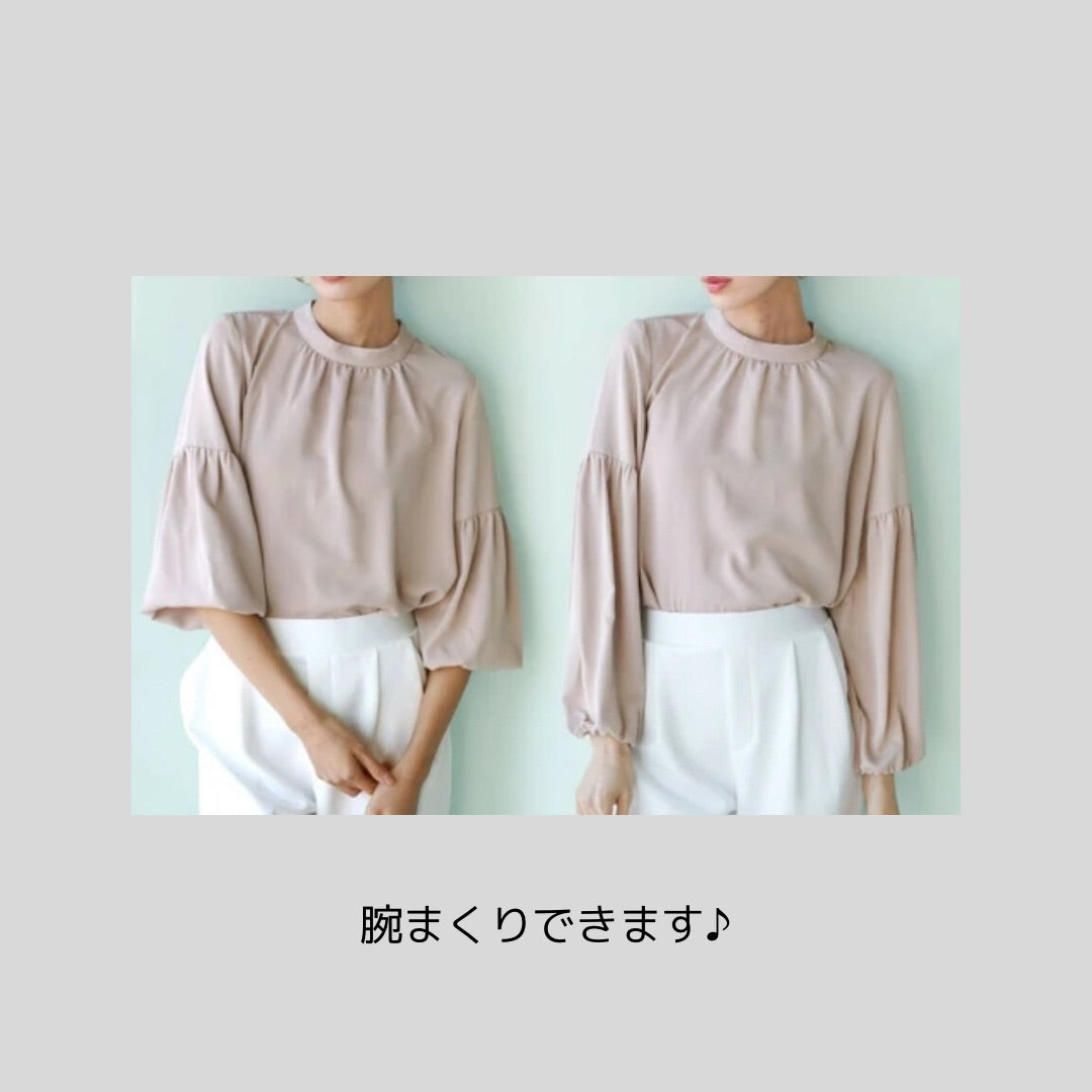 【再入荷】腕まくりして着られるブラウス