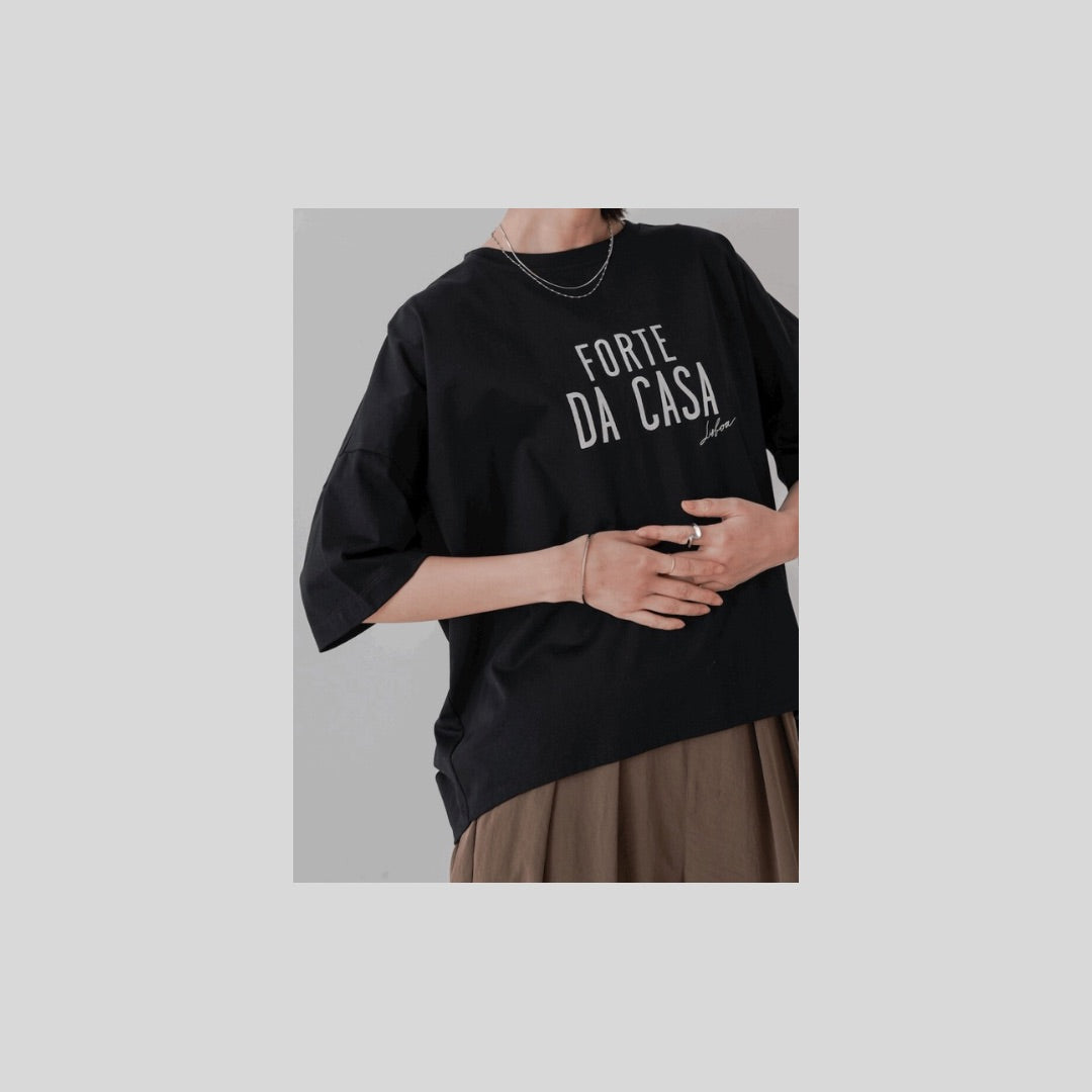 【再入荷】後ろテープデザイン!シルケット加工の大人Tシャツ