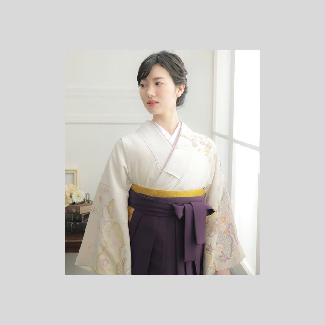 【呉服屋さんコラボ】卒業式の袴&着物の似合わせコース(一式のレンタル)