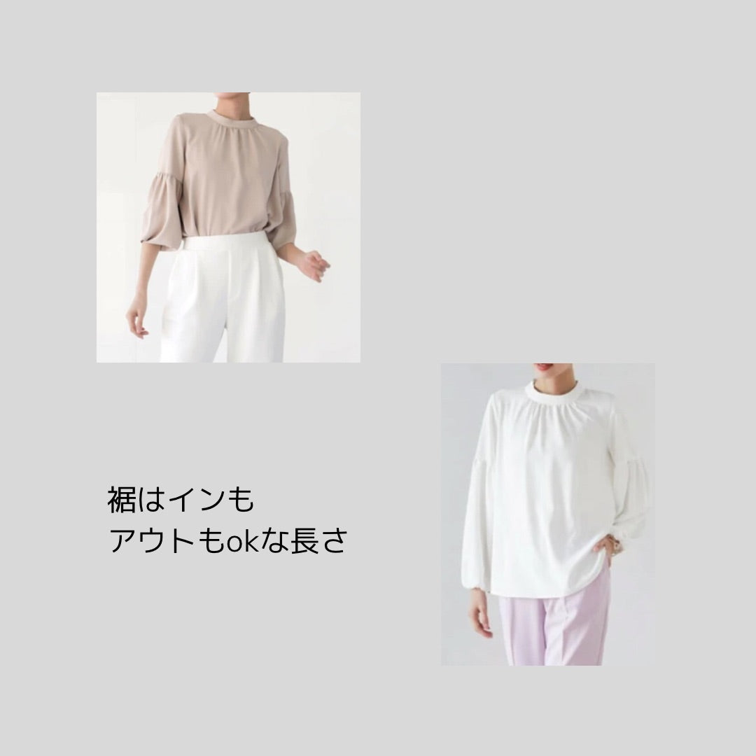 【再入荷】腕まくりして着られるブラウス
