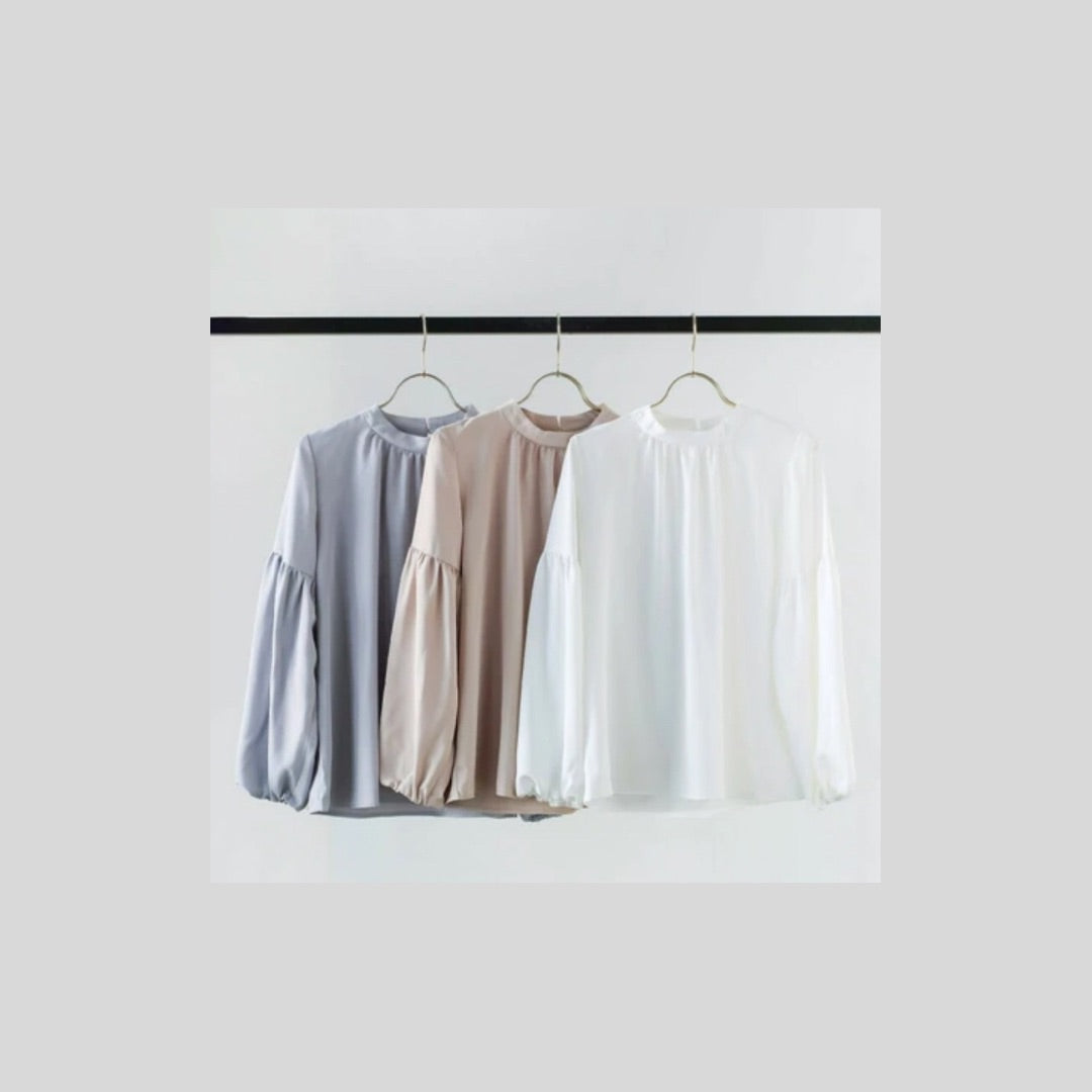 【再入荷】腕まくりして着られるブラウス