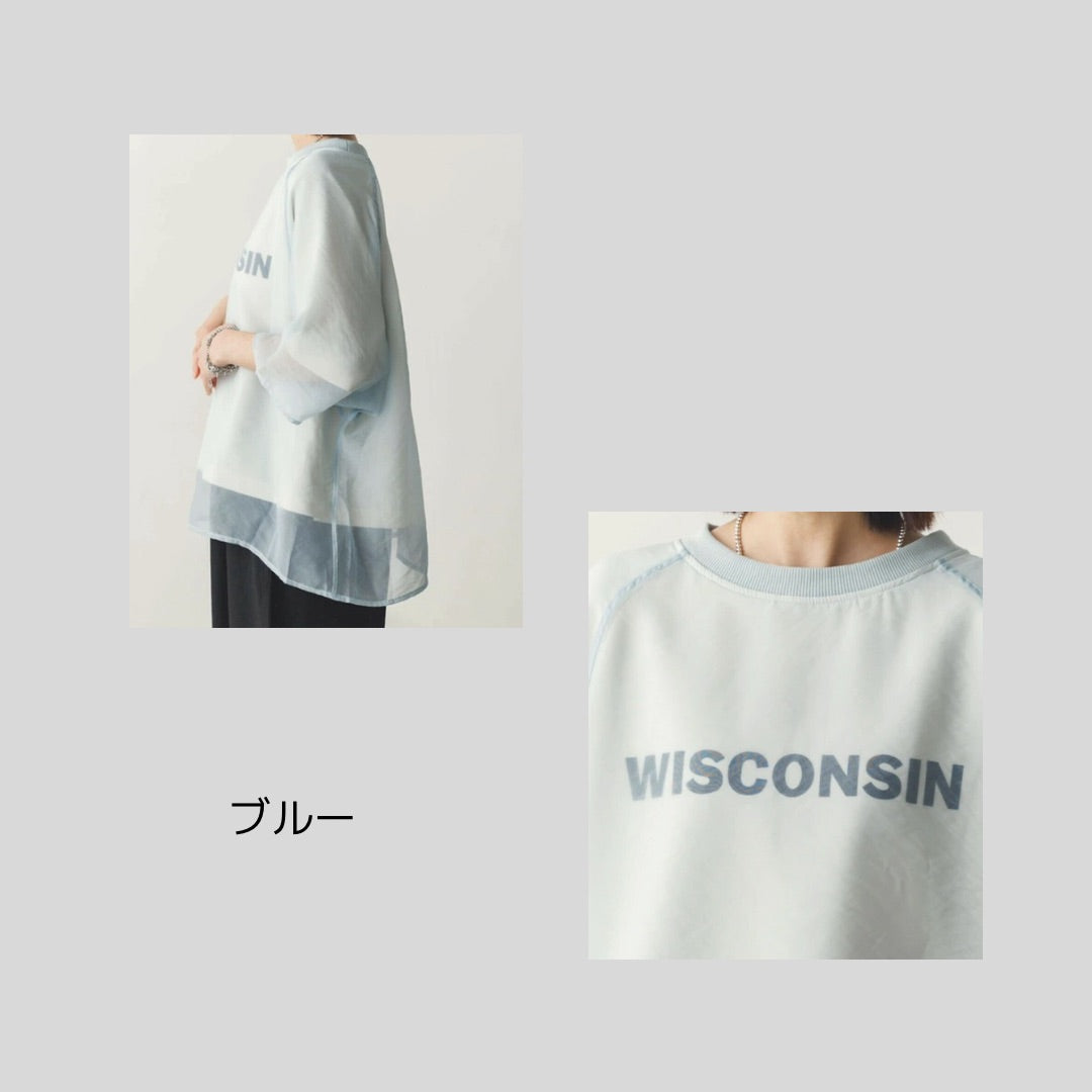 オーガンジーが一体化したおしゃれTシャツ
