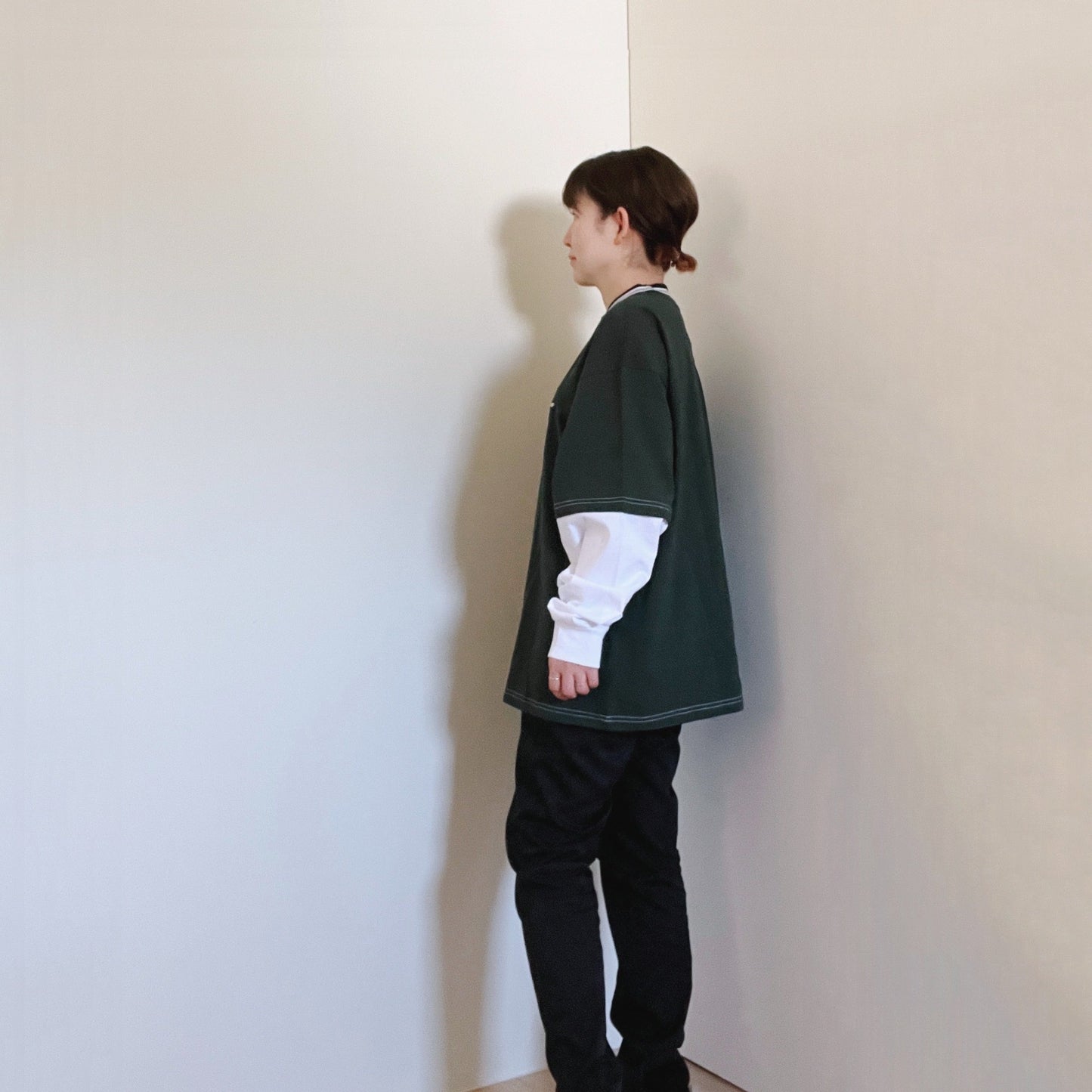 フェイクスリーブのロングT