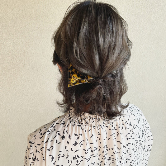 三角ヘアクリップ(柄)