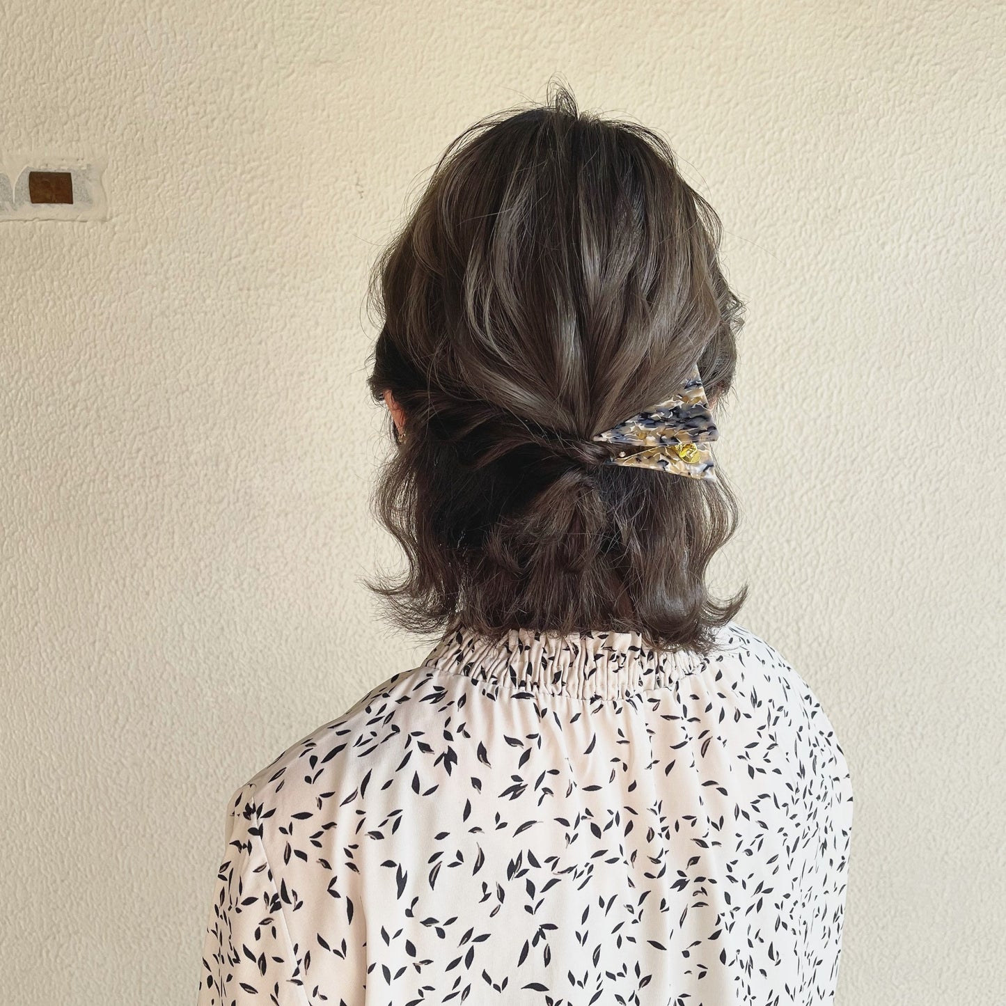 三角ヘアクリップ(柄)