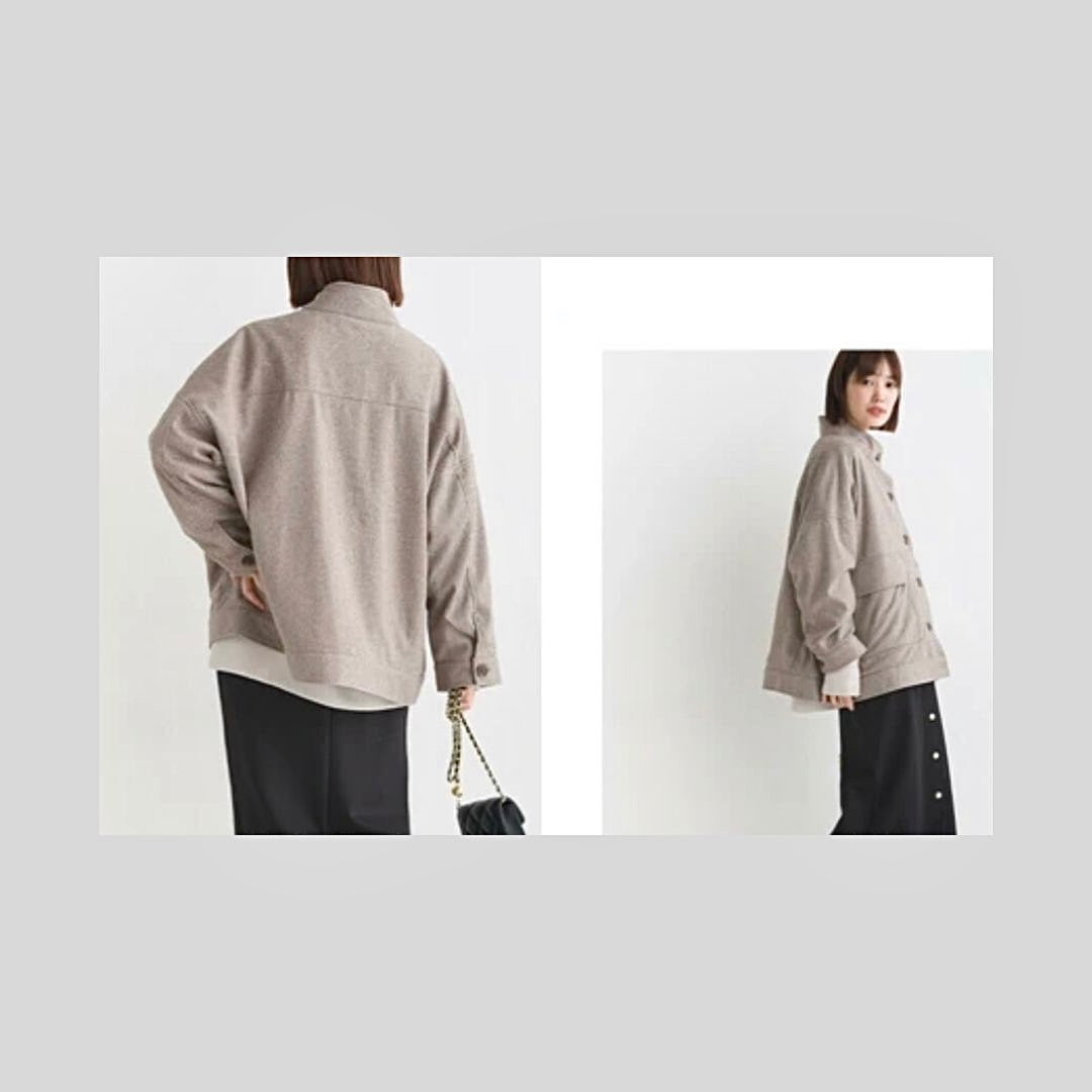 裏地有り♪ヘリンボーン柄アウター