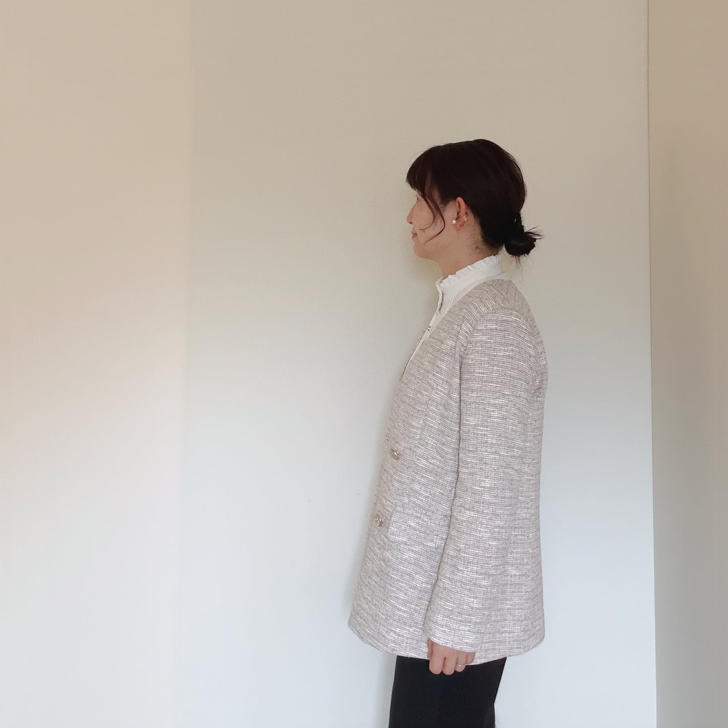 （ご予約期間終了）【センセイカプセルオリジナル】入学式にも懇談にもokなツイードジャケット