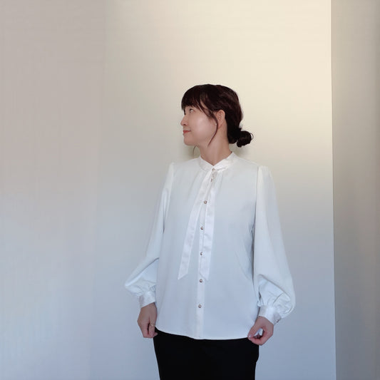 【センセイカプセルオリジナル】卒業式や入学式にも♪ボウタイブラウス