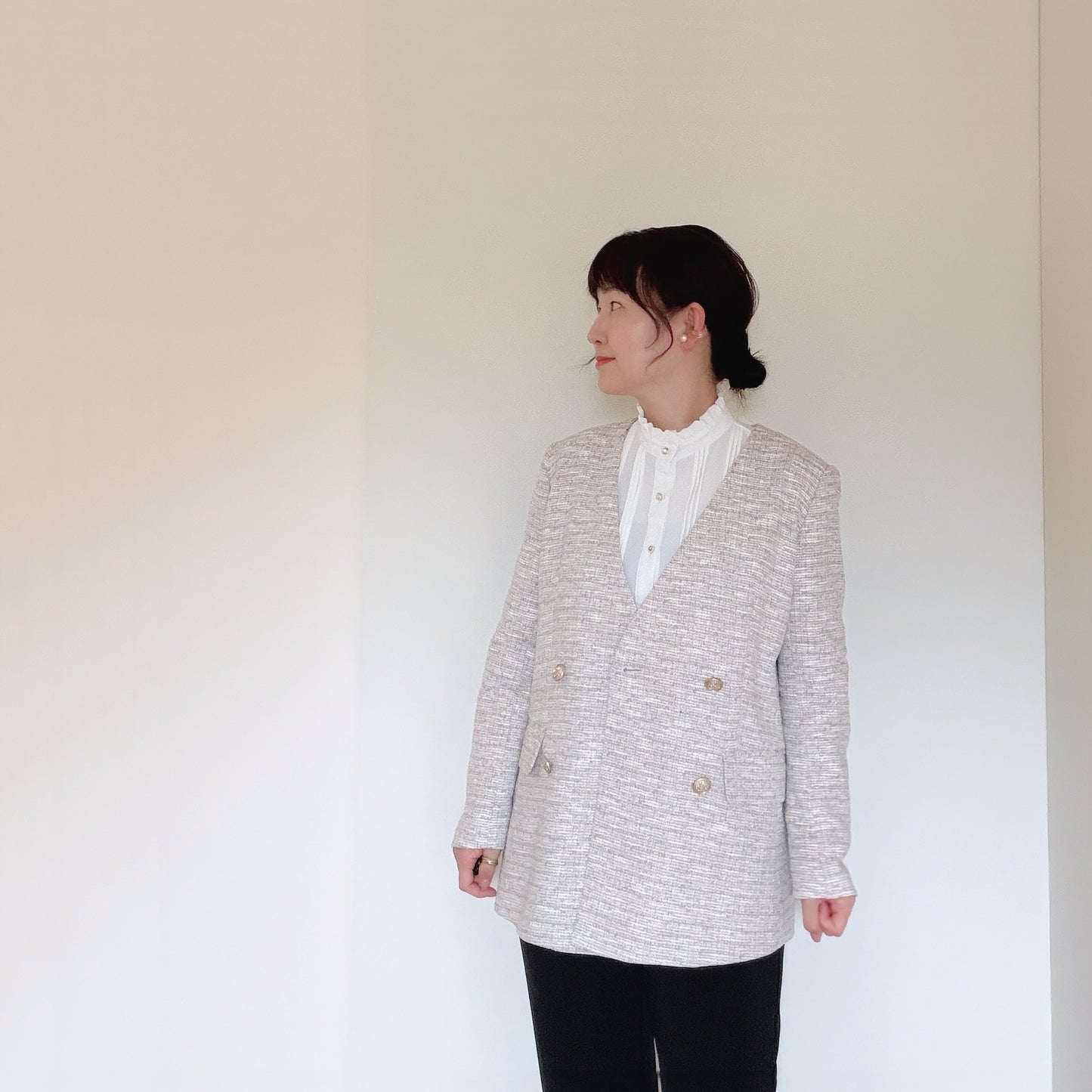 （ご予約期間終了）【センセイカプセルオリジナル】入学式にも懇談にもokなツイードジャケット