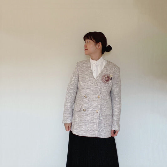 （ご予約期間終了）【センセイカプセルオリジナル】入学式にも懇談にもokなツイードジャケット
