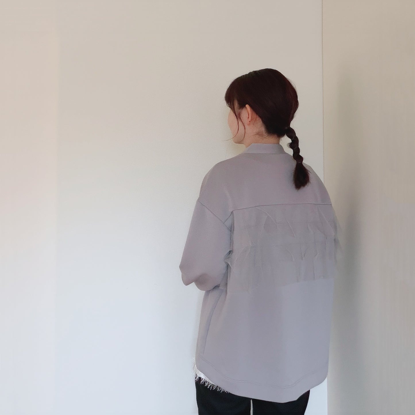 【再々入荷&新色】背中にチュールのカーディガン