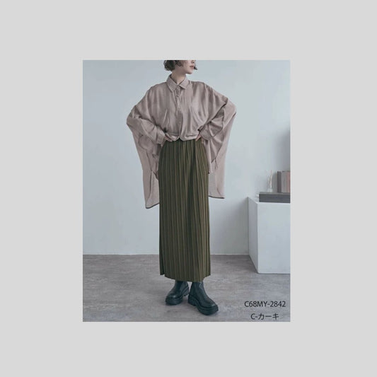 【完売カラー再入荷】万能プリーツスカート（セルフカット可能）