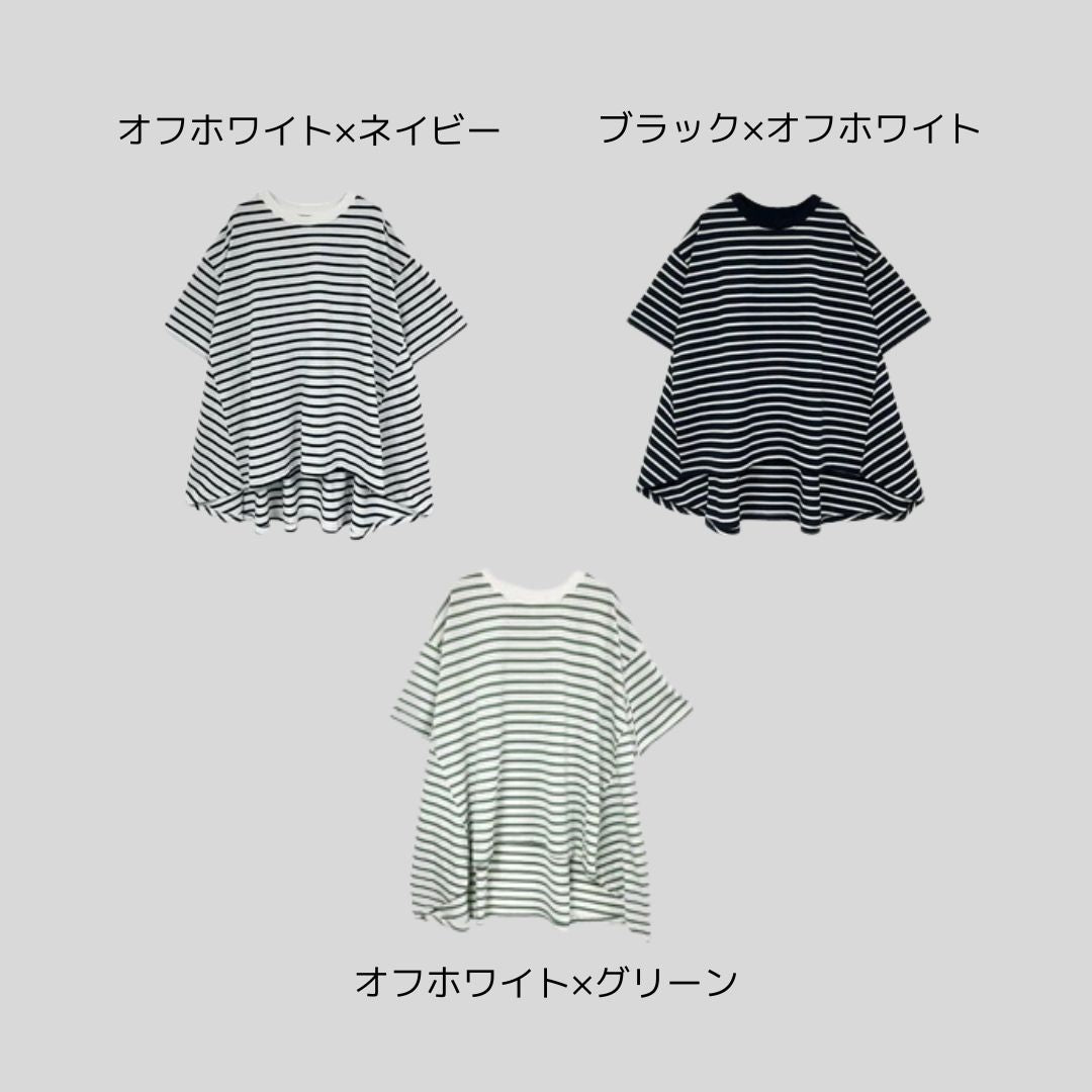 【今年も入荷】揺れがかわいいカットソー (半袖バージョン)