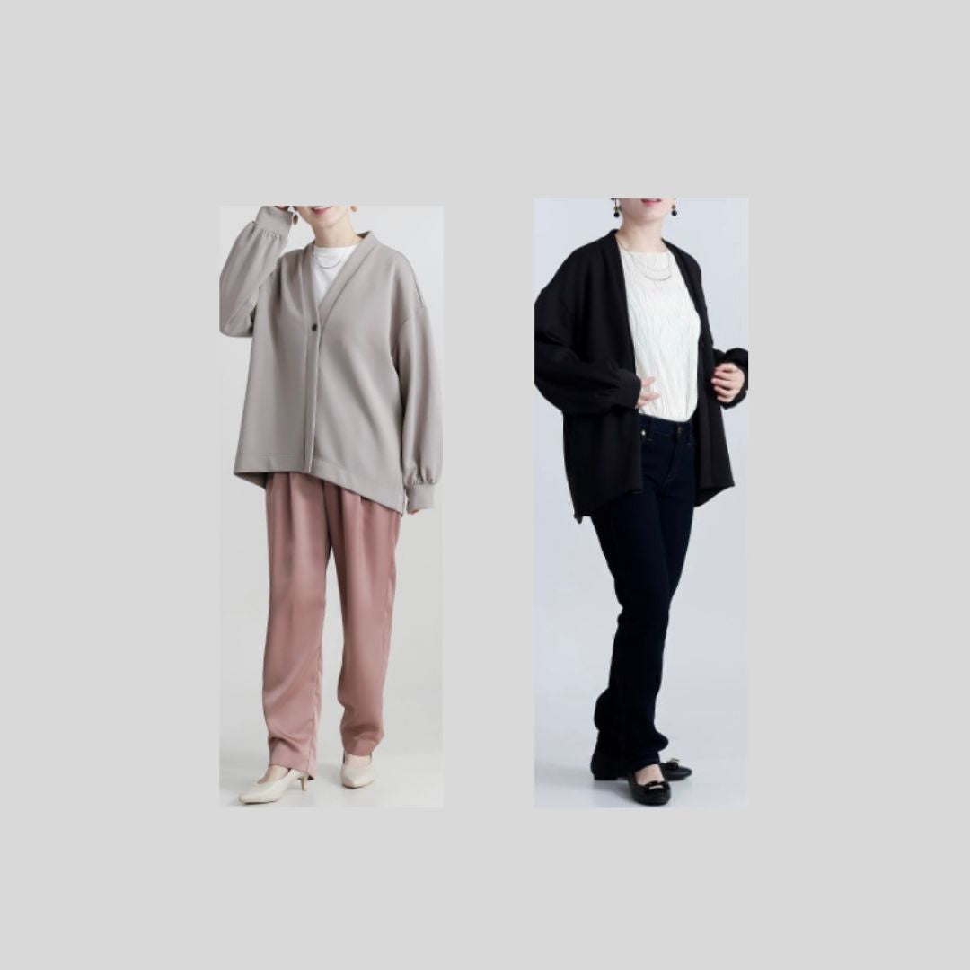 【再々入荷&新色】背中にチュールのカーディガン