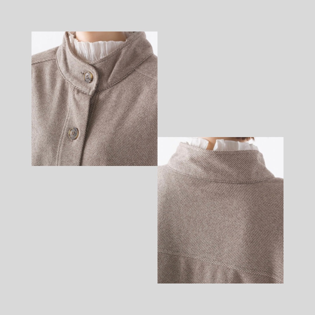 裏地有り♪ヘリンボーン柄アウター