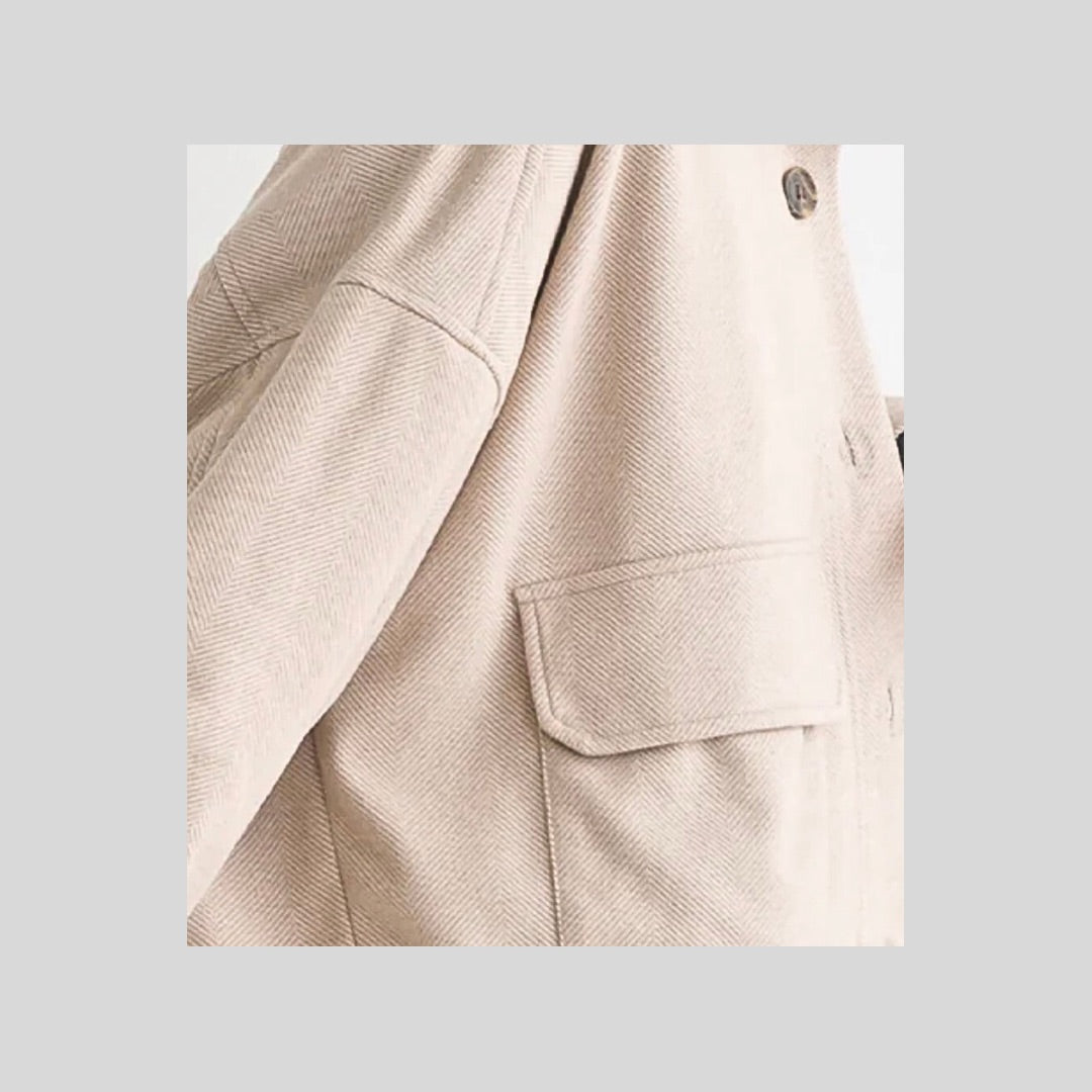 裏地有り♪ヘリンボーン柄アウター