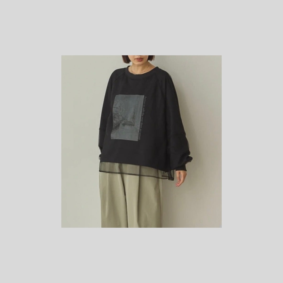 【再入荷】チュール重ねのプルオーバー