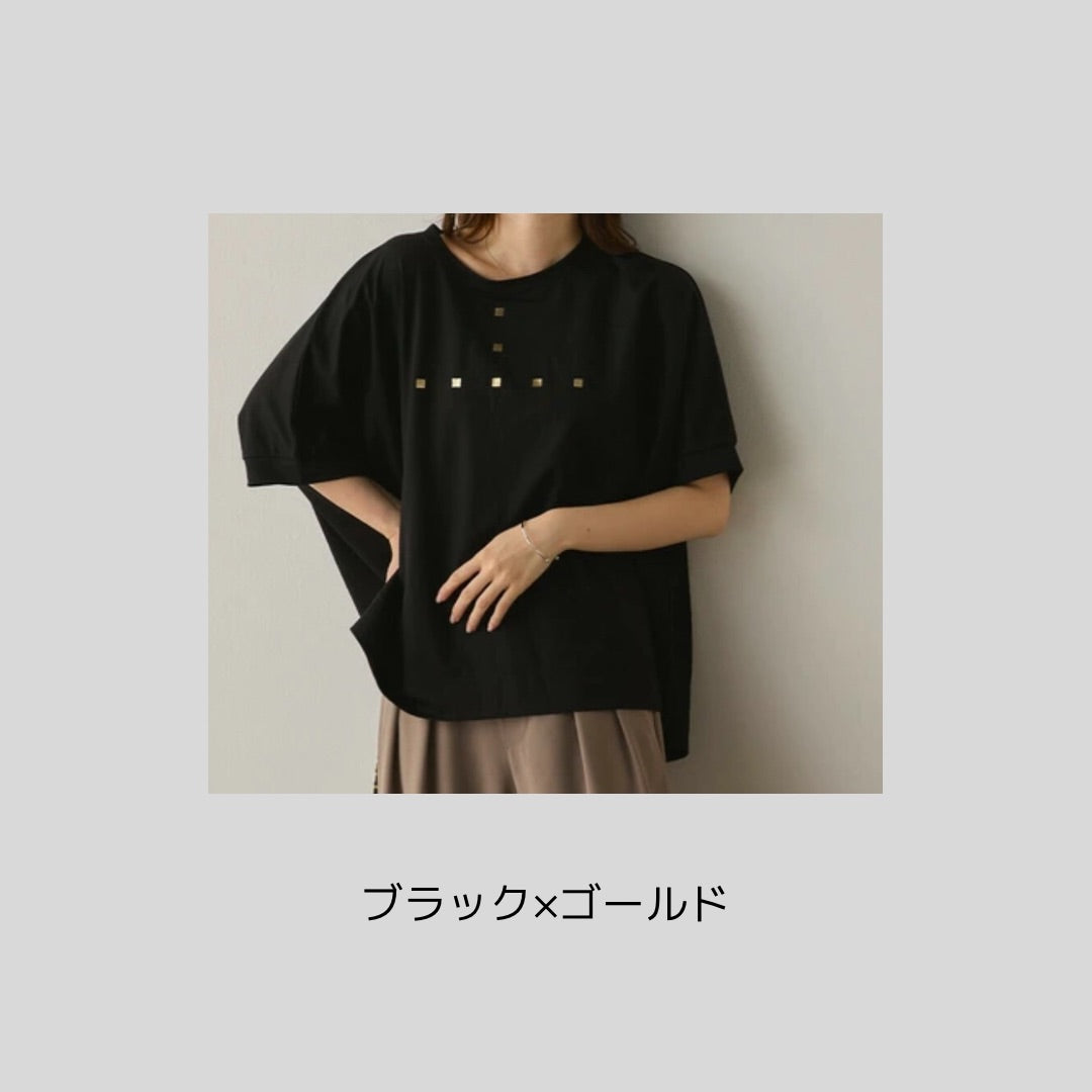 【再再再…入荷、秋にも◎】バイカラーのプルオーバー（単色やドットも登場）〜さらさらシリーズ〜