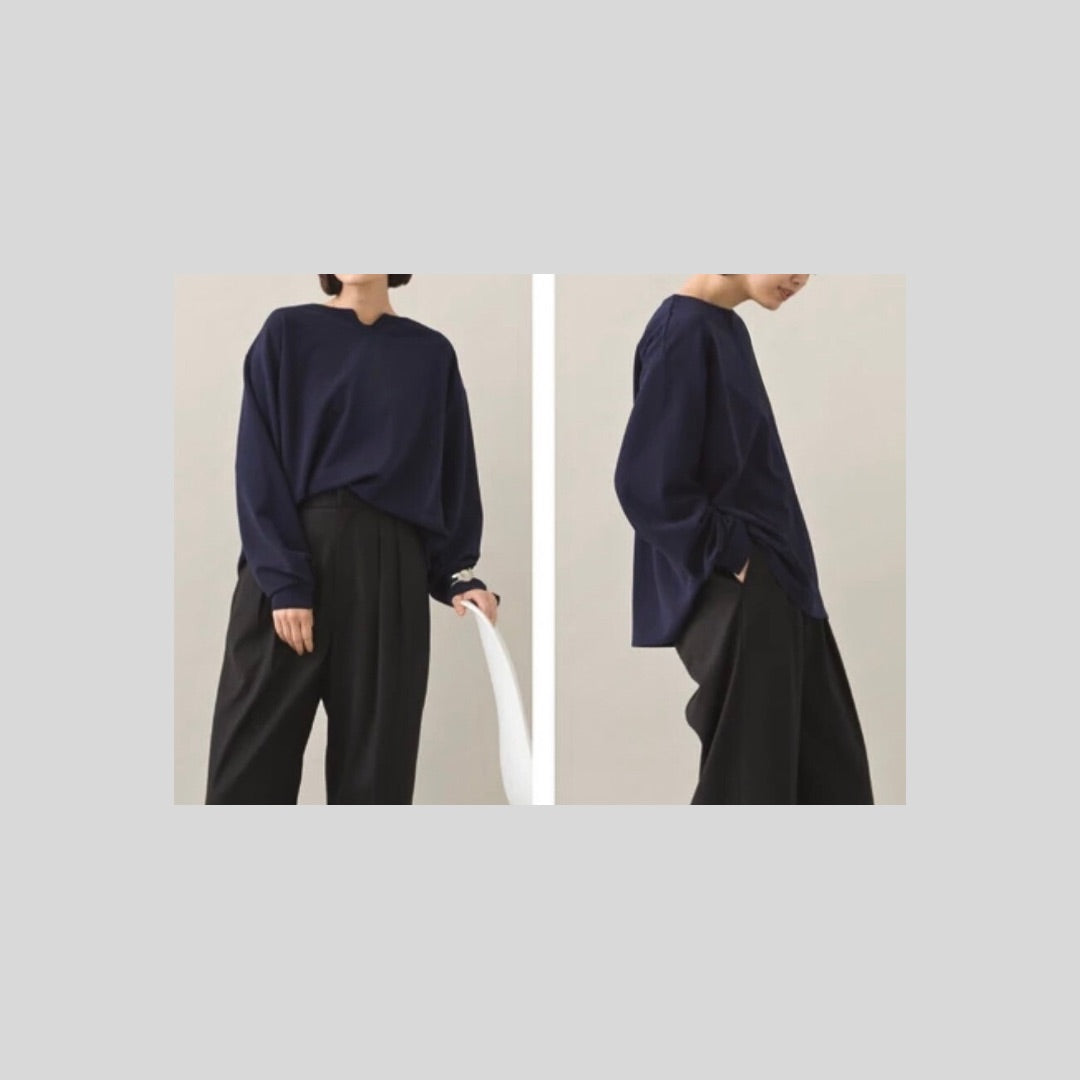 きれいめプルオーバーとネックレスのコーデセット