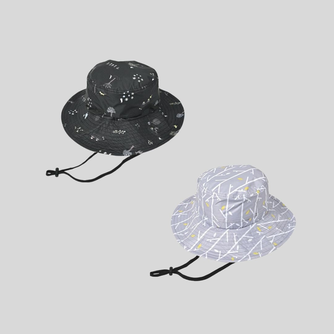 UVカット＋撥水加工、機能いっぱい晴雨兼用の柄ハット